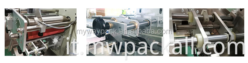 Macchina da imballaggio a flusso Cina Cuschio automatico Tipo di imballaggio Bagel Packer Attrezzatura Packer